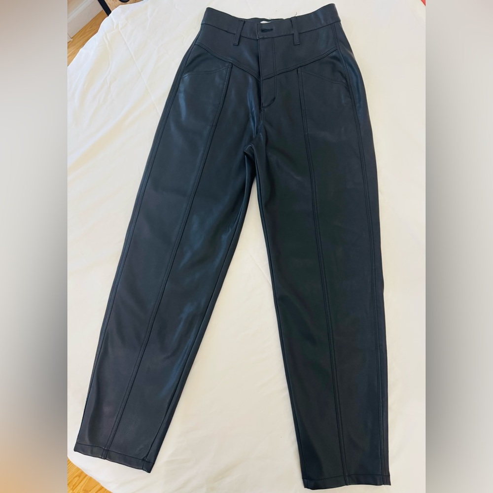 ZARA Leather effect pants
